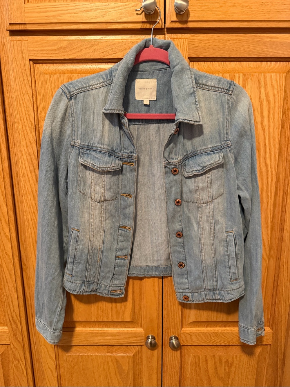 Thread & Supply Light Wash Denim Jacket - Small